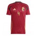 Belgium Wout Faes #4 Replica Home Shirt Euro 2024 Short Sleeve